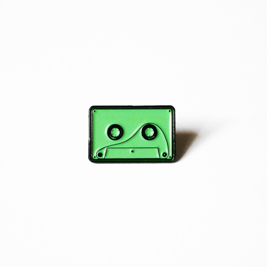 Leafy Green Cassette Tape Loop Soft Enamel Pin