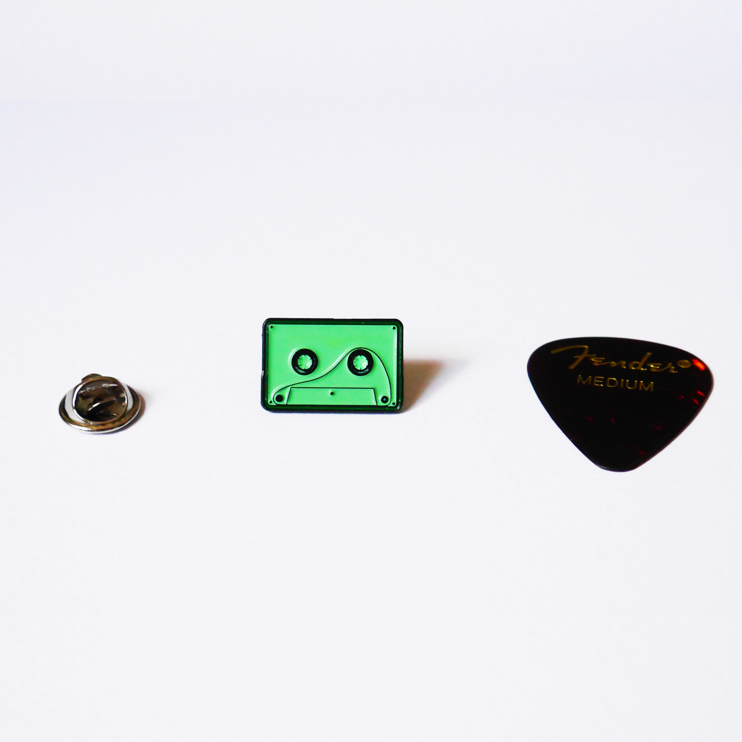 Leafy Green Cassette Tape Loop Soft Enamel Pin