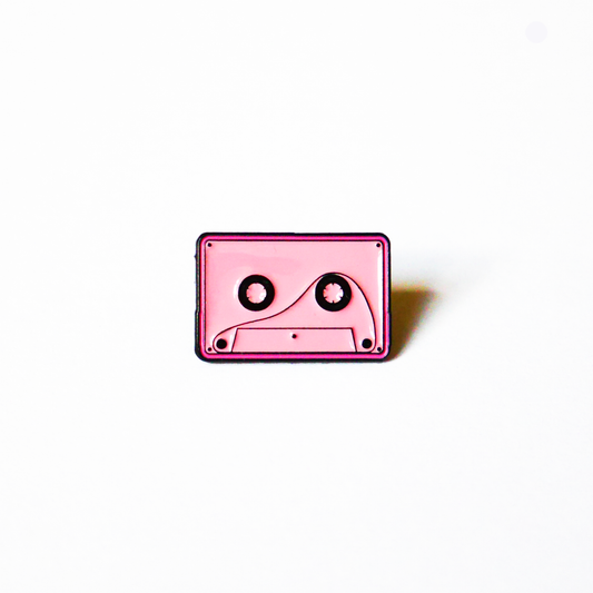 Winter Pink Cassette Tape Loop Soft Enamel Pin